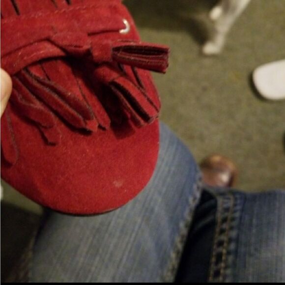 Fade Glory Maroon Suede Loafers - Picture 3 of 5